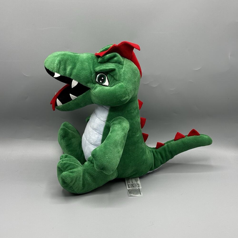 Fiesta Danny The Dragon Plush Green Stuffed Toy 10" Soft Features